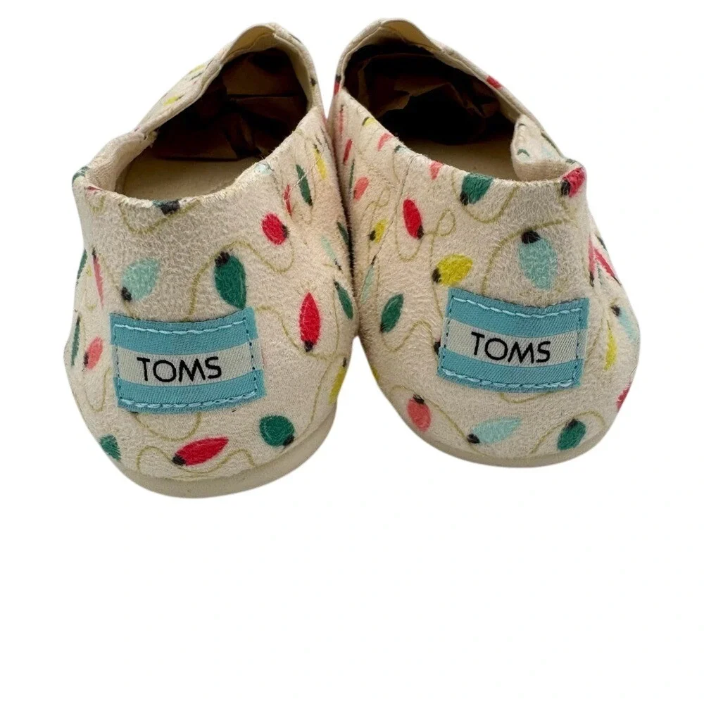 Toms Alpargata Holiday lLights Festive‎  Slip-on Shoes Women's 9 EUC